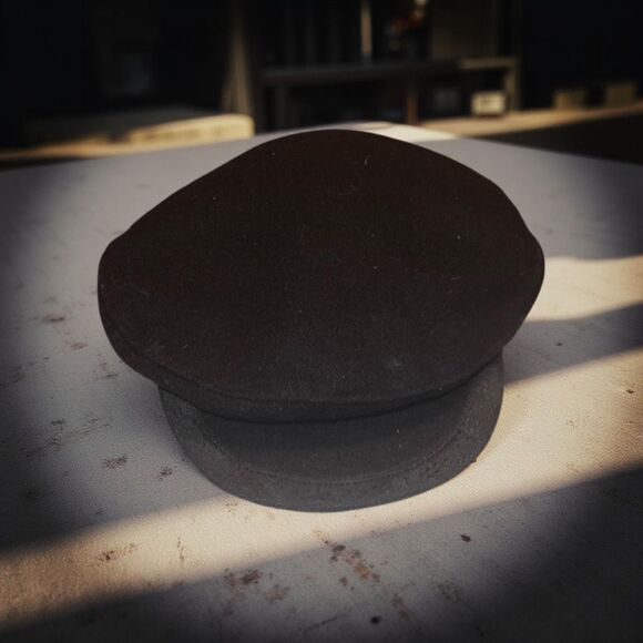 Vintage 1829 Fisherman's Black Gronlands Skipper Wool Cap Made In Denmak - Picture 1 of 6